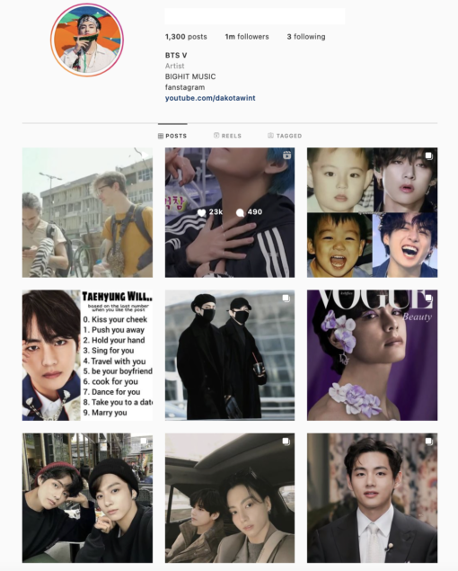 1 MILLION BTS Music Instagram Account