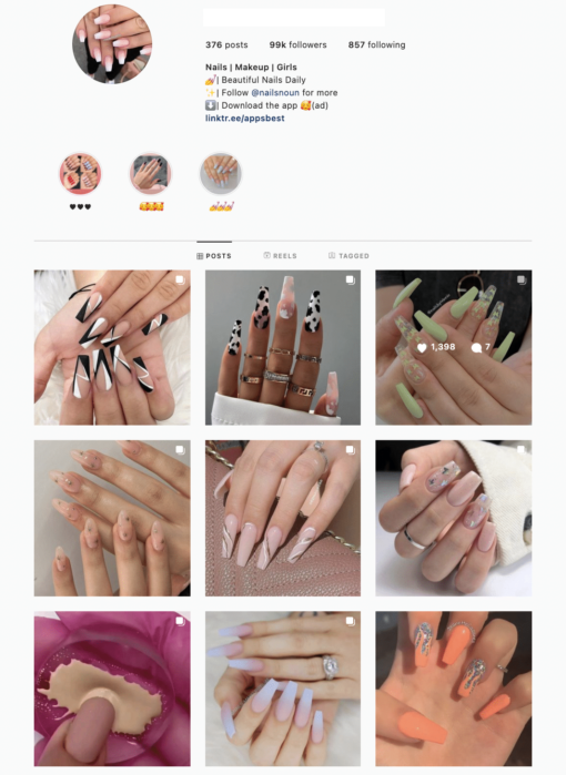 Buy Nails Instagram Account for Sale