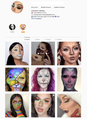 Beauty Make Up instagram account for sale