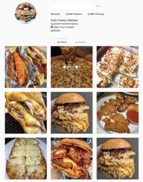 Buy Food Instagram Account for Sale