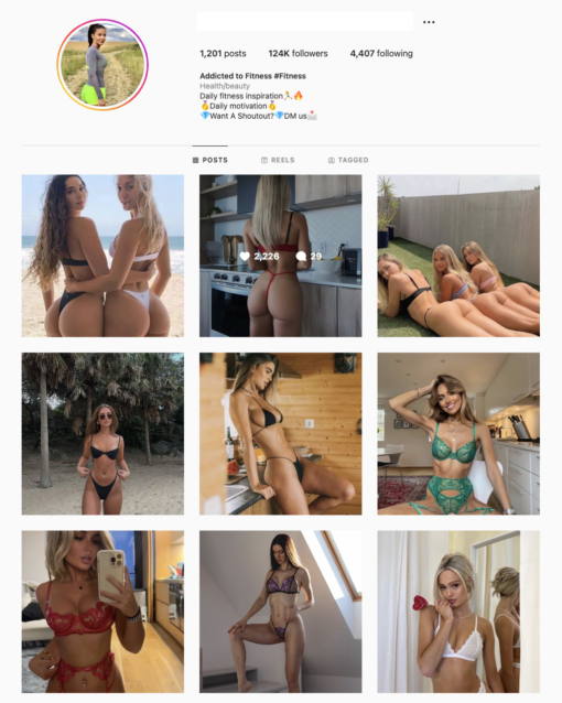 Buy Fitness Model Instagram Account for Sale