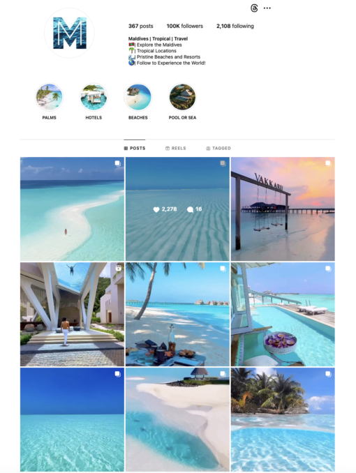 Buy Travel Instagram Account for Sale