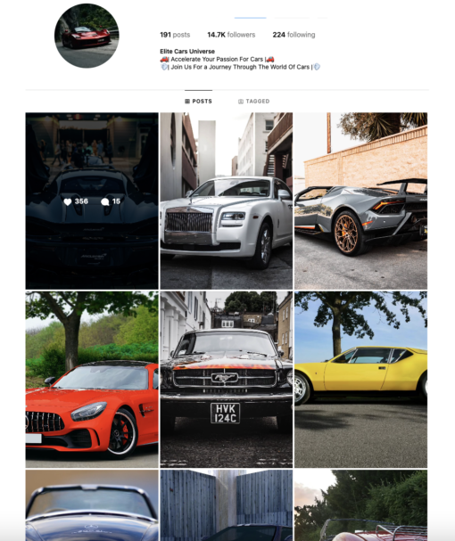 14K Cars Lifestyle Instagram Account