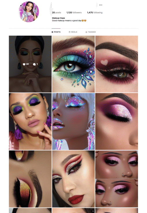 1K Make Up Lifestyle Instagram Account
