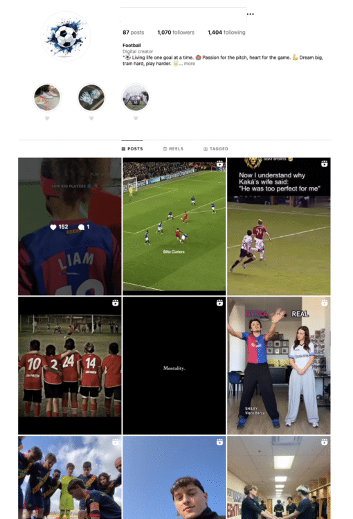 1K Soccer Football Instagram Account